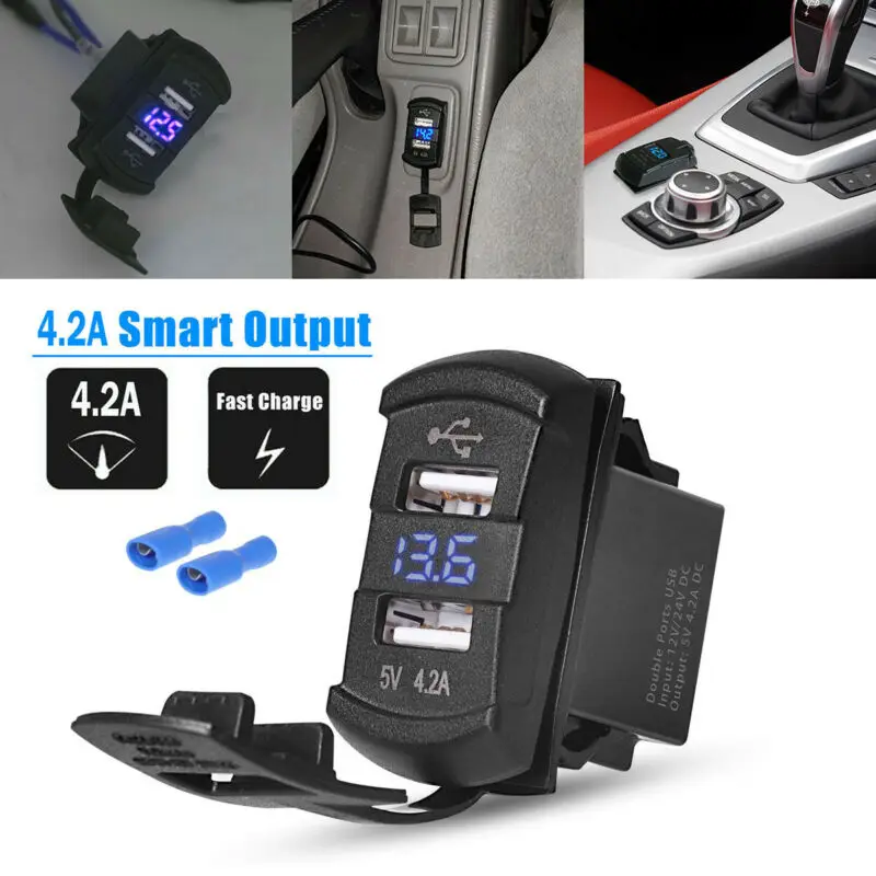 

Waterproof Digital Display Voltmeter Dustproof Large Capacity Rocker Boat
