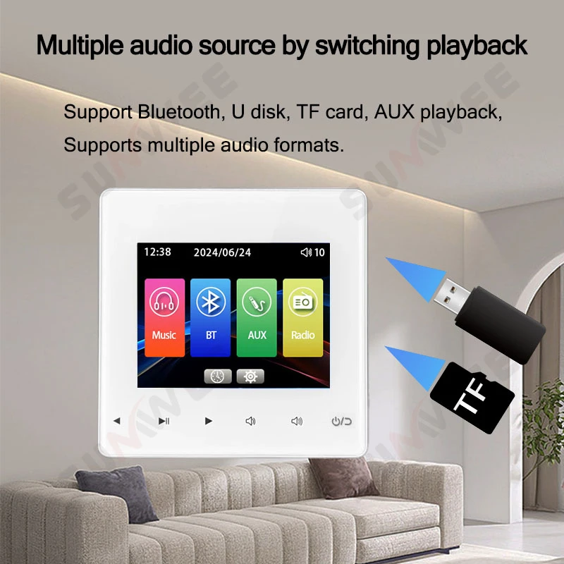 Bluetooth-стенический аудиоусилитель с потолочным динамиком