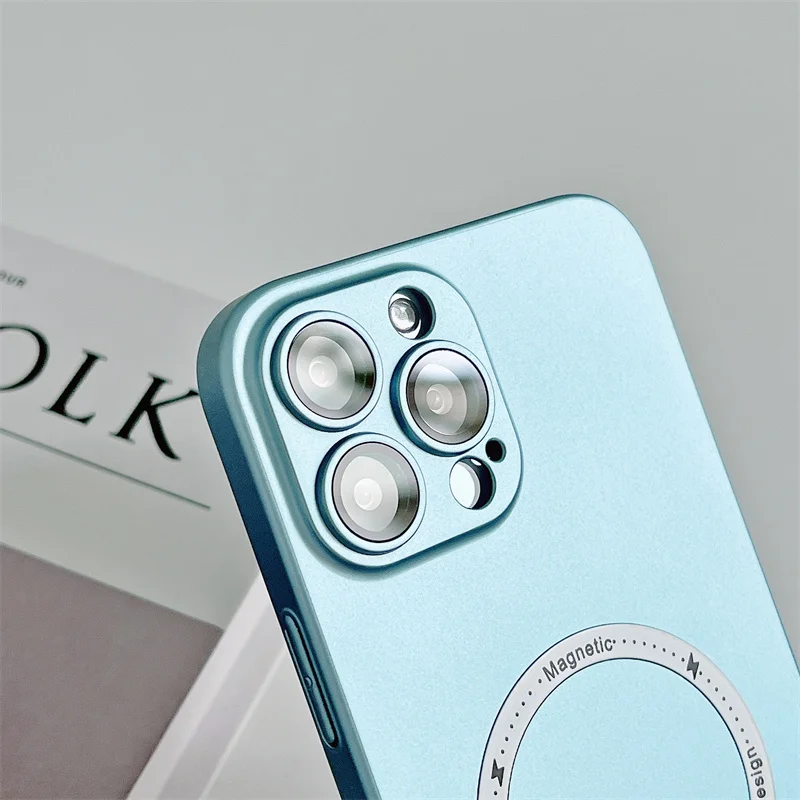 Ультратонкий матовый жесткий чехол из поликарбоната для Magsafe Магнитный