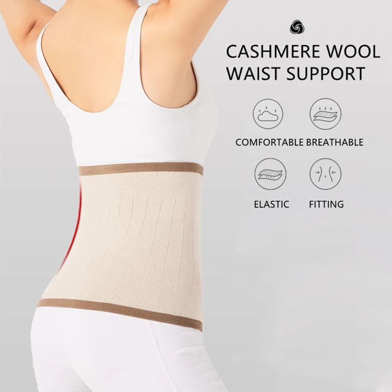 

Soft Warm Knit Compression Waistband Back Brace Lumbar Support Wrap Slim Waist Trimmer Kidney Binder Belly Stomach Warmer Belt