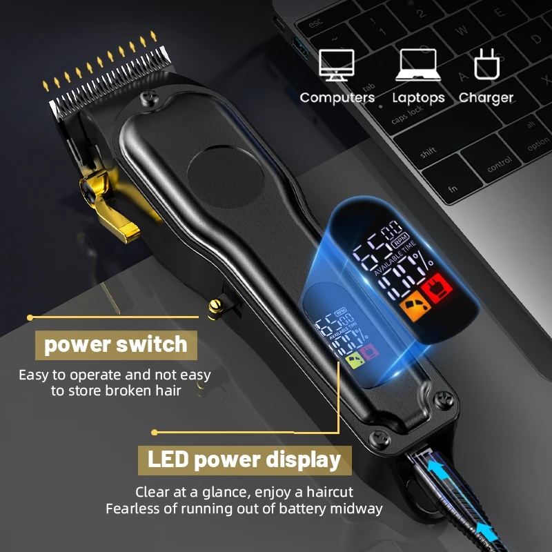 Машинка для стрижки волос KIKIDO Мужская аккумуляторная Регулируемый