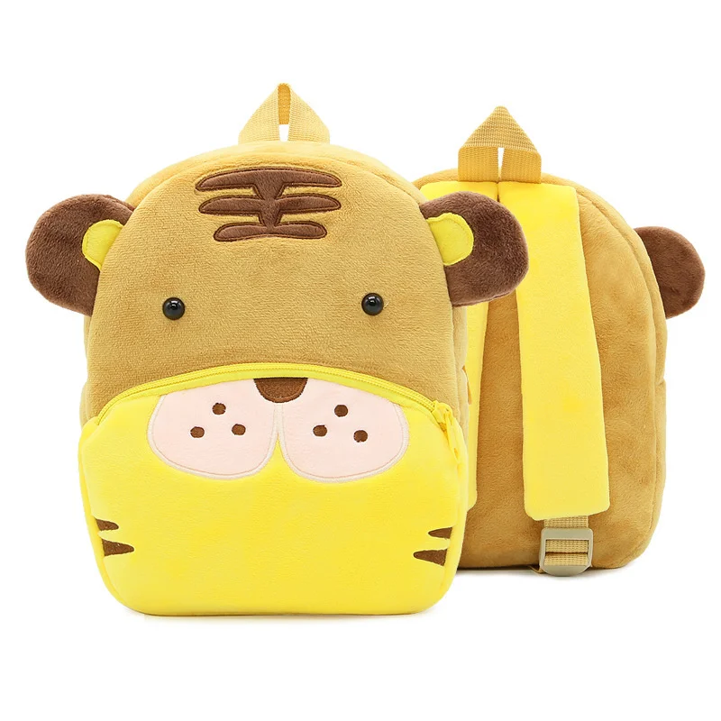Plush & Stuffed Animal Backpack Owl Bee Kids Zebra Penguin School Bags 3D Cartoon Kindergarten Boys Girls Mini Small Schoolbags