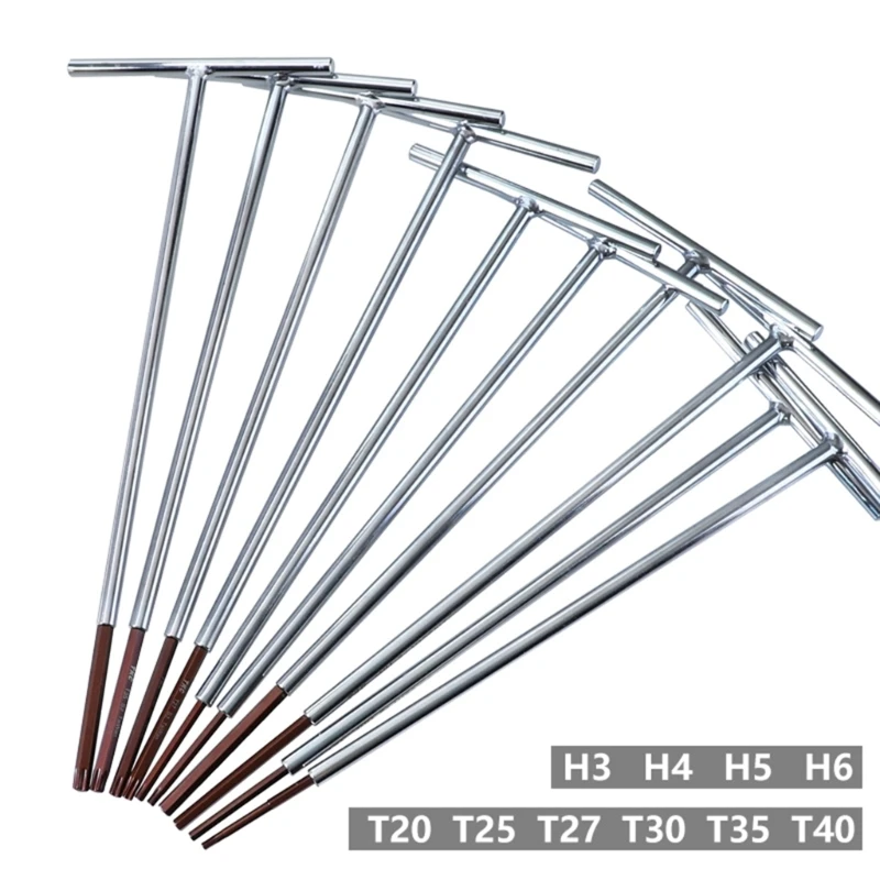 

Y5LE 300/320mm Torx Hex Wrench Inner Spanner T20-T40 H3-H6 Hand Repair Tools