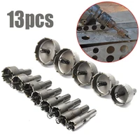 13pcs 16 53mm hss hole saw set tungsten carbide tip tct core drill bit hole saw for metal stainless steel cutter hole openner