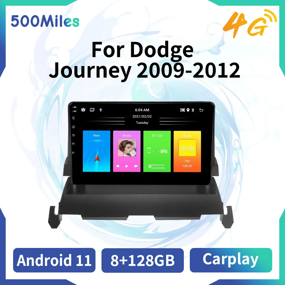 Car Radio 2 Din Screen Android for Dodge Journey 2009-2012 Stereo GPS Navigation Multimedia Autoradio Head Unit Carplay Auto