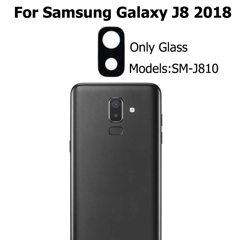 

New For Samsung Galaxy J8 2018 Back Camera Glass Lens With Adhesive Sticker Rear Camera Cover Protector Replacement Parts