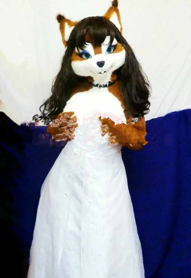 Fursuit Miss Костюм лисы-маскота костюмы для косплея рекламная одежда карнавальные