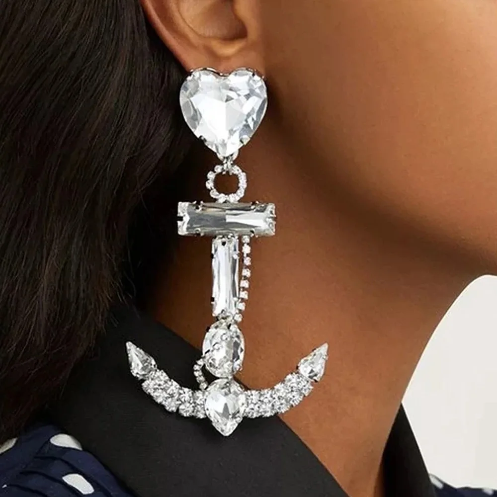 Модные серьги-подвески Stonefans с якорем раньше ювелирные изделия для женщин