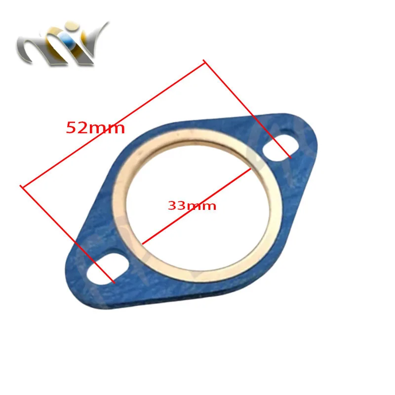 

Тайваньская универсальная модифицированная прокладка выхлопной трубы мотоцикла DIO AF18/28 JOG GY6, интерфейс выхлопной трубы по всему миру, плоская прокладка 28 м, 32 м, 33 м