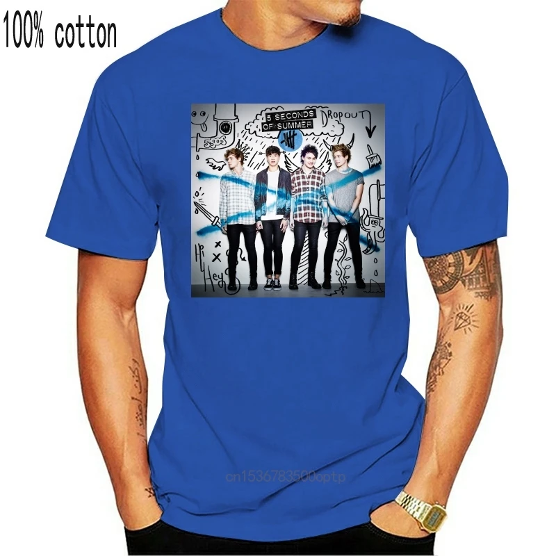 

Мужская одежда 5 секунд лета альбом футболка S M L Xl 2Xl совершенно новый официальный