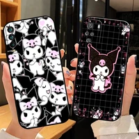 cartoon anime sanrio kuromi phone case for xiaomi redmi note 10 10s 10t 9 9s 9t 5g 8 8t pro case for redmi 10 9 9t 9a 9c 8 8a