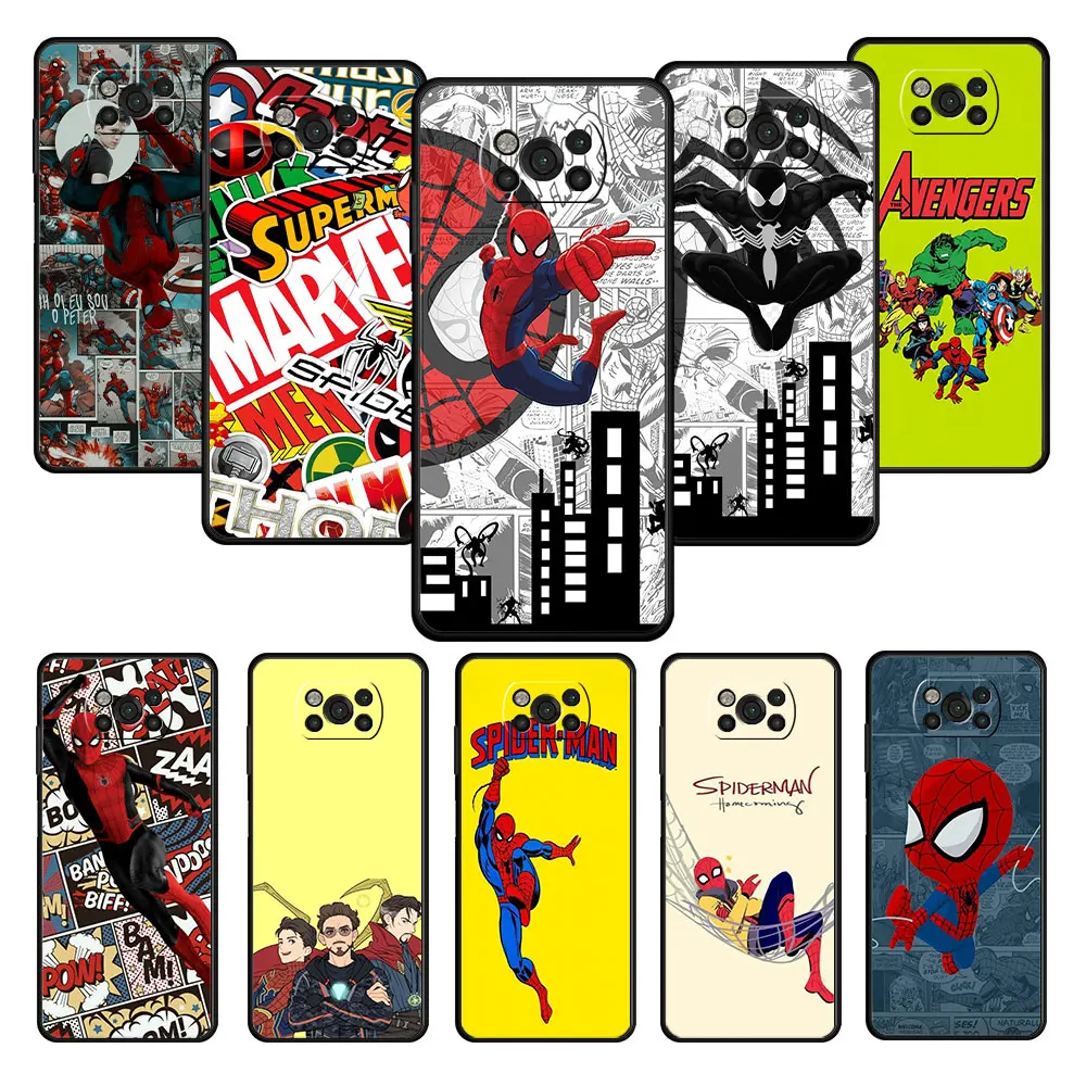 

Marvel Movice Comics SpiderMan 3 Tom Holland Celular Case For Xiaomi POCO 10T X3 NFC M3 11T F4 GT 9T MI 11 lite X4 M4 Pro 5G F3