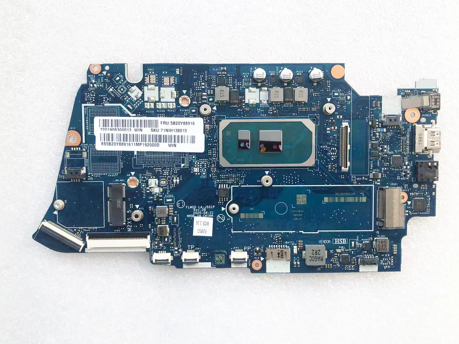Для LENOVO ideapad 5-14IIL05 Материнская плата CORE I3-1005G1 CPU 8 Гб 4G ноутбук ПК материнская плата DDR4 LA-J551P 5B20Y89211 5B20Y88916