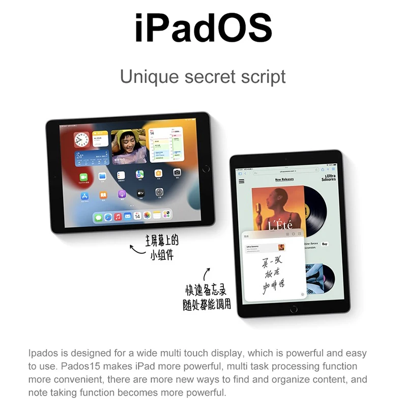 2021 Планшет IPad 9 A13 бионический чип 10 1-дюймовый 12 Мп широкоугольная камера