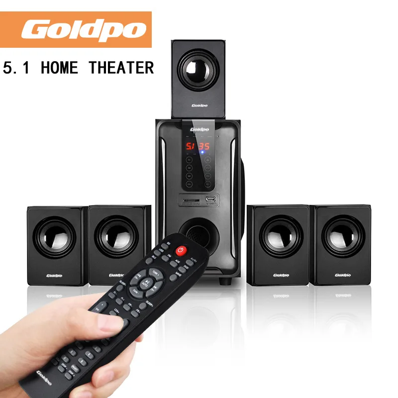 

5.1 Multimedia Home Theater Speaker System 30W Wooden Bluetooth Subwoofer Karaoke Super Bass Stereo Music Boom Box AUX/USB/SD/FM