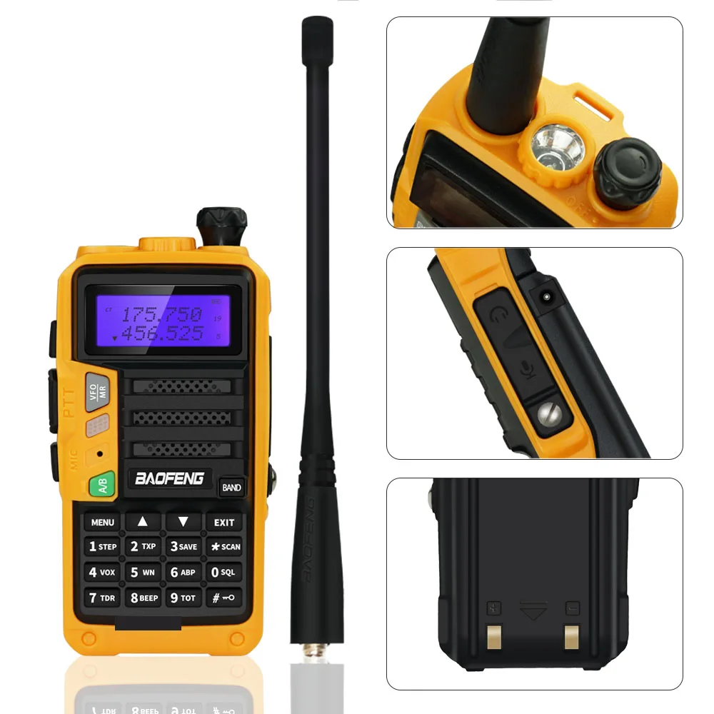 2021 Baofeng Walkie Talkie UV-5R Pro Two Way Radio Powerful Portable CB Radio Transceiver Dual Band Ham Radio for Hunting Forest