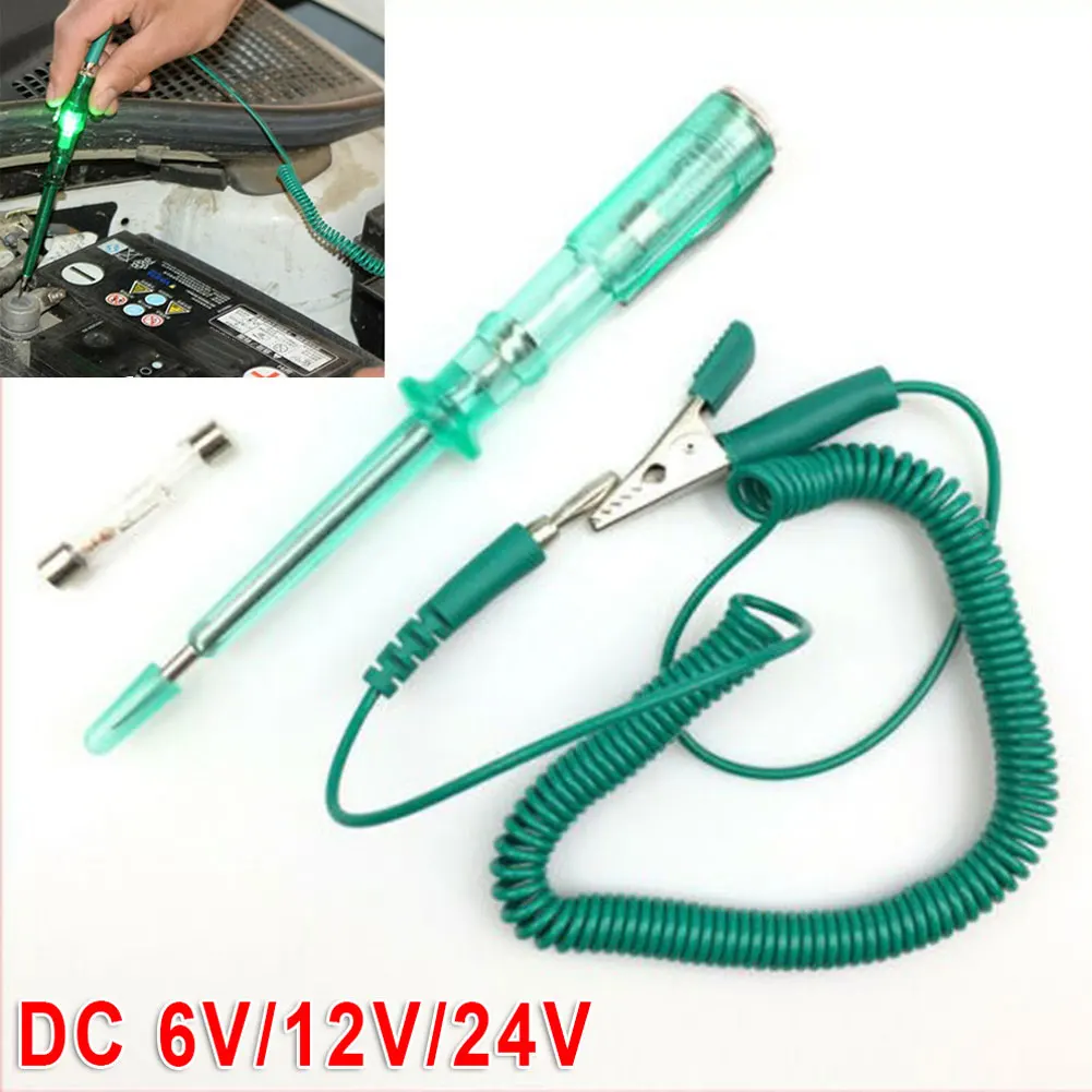 

DC 6V/12V/24V Car Circuit Tester Probe Light System Test Probe Lamp Auto Light Lamp Voltage Test Pen Detector Copper Tester