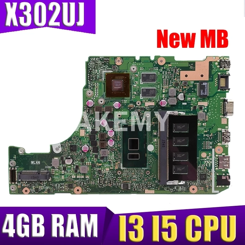 

Akemy W/ i3 i5 i7 GT920M/GT940M 4GB-RAM для ASUS X302UJ X302U X302UV X302UA/UJ X302UJ материнская плата для ноутбука