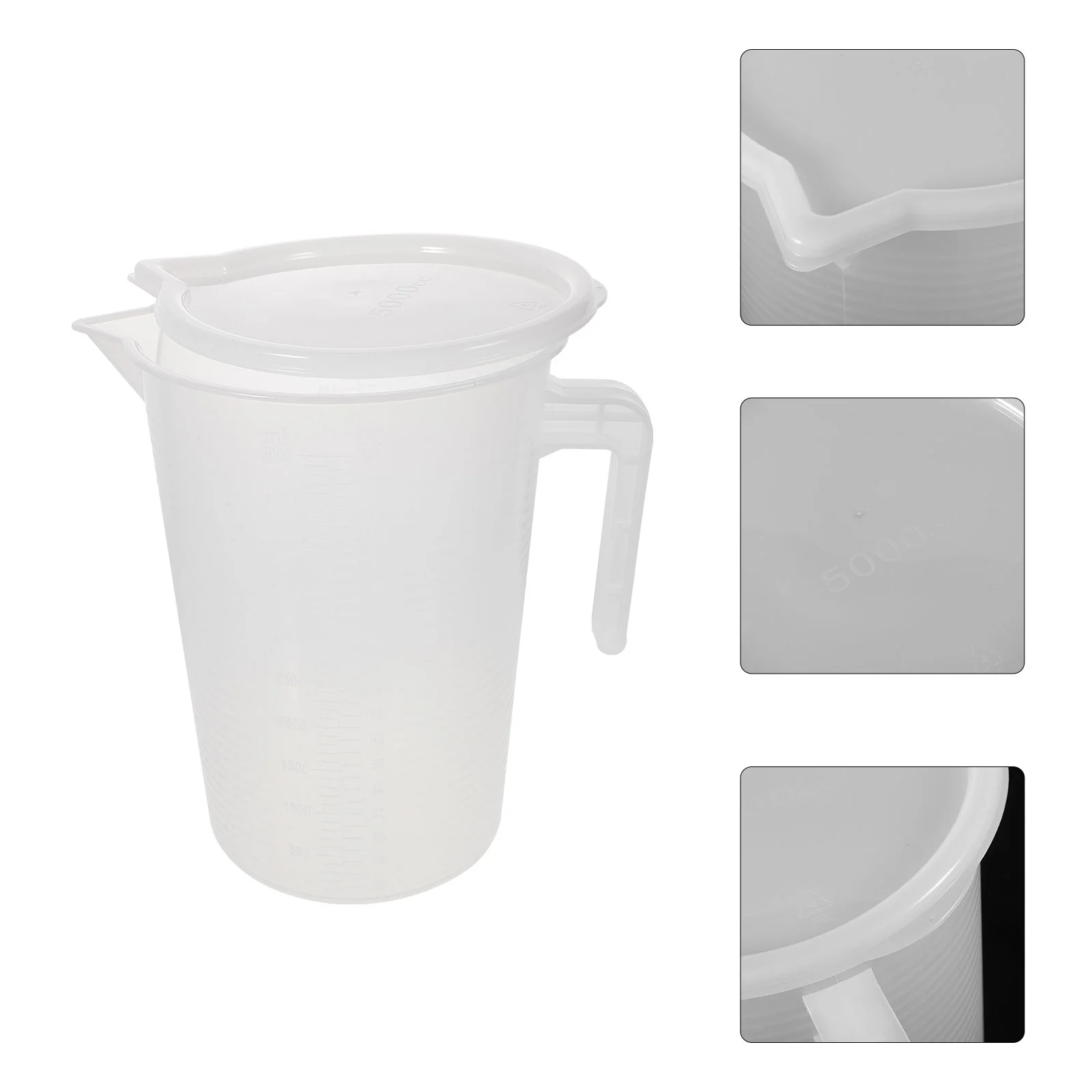 

50l Measuring Cup Espresso Coffee Cups Plastic Pitcher Milk Mixing Tank Large PC Capacity Jug
