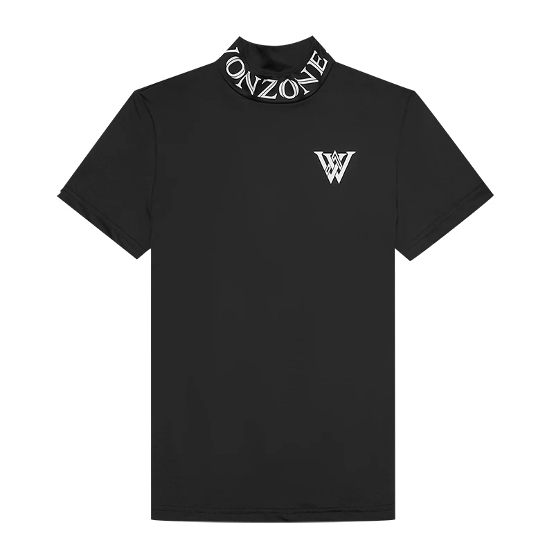 

2022 Summer New Women's Golf Clothing Outdoor Sports T-Shirt Quick Dry Breathable Ladies Half Turtleneck White Short Sleeve Top