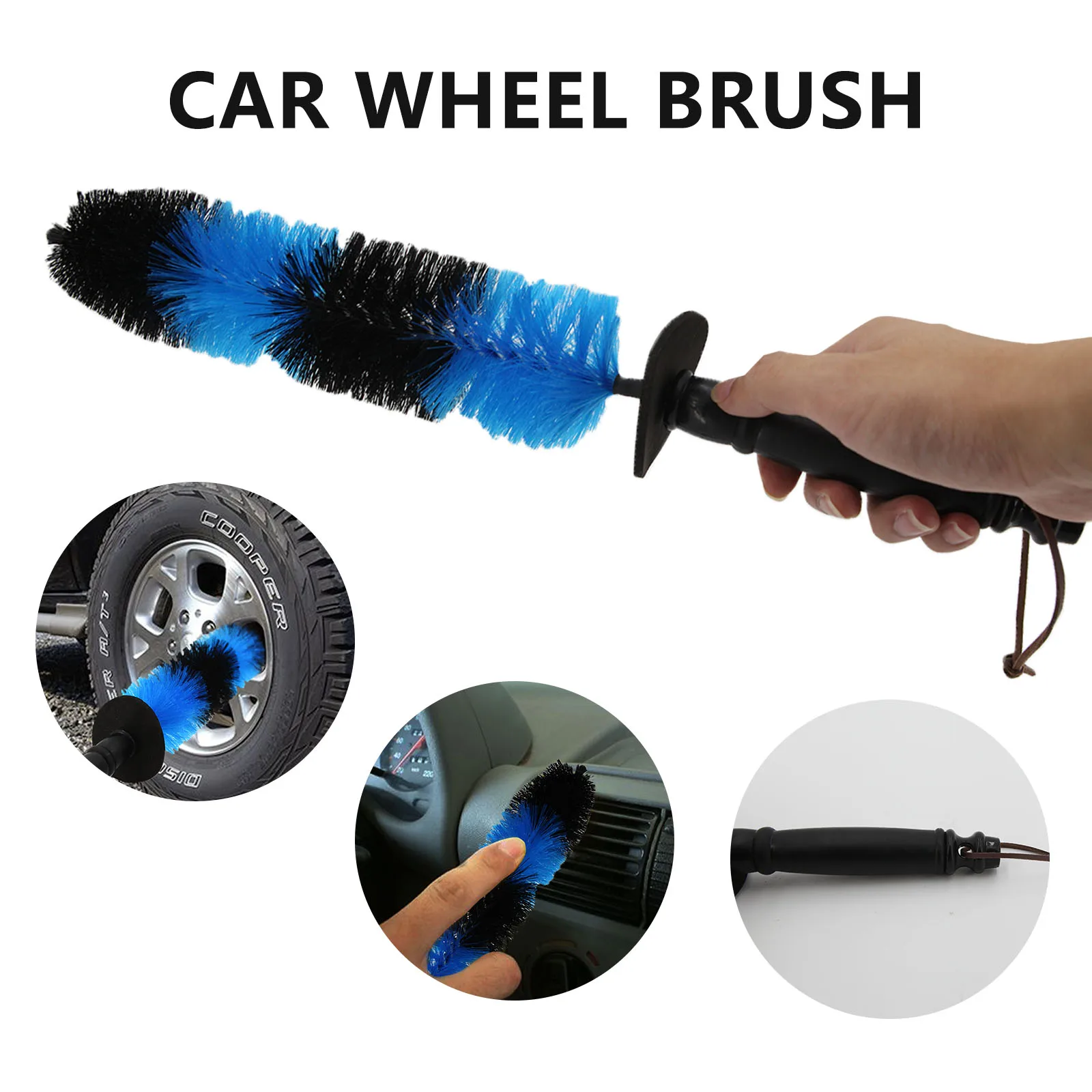 

Car Wheel Wash Cleaning for Car with Plastic Handle Auto Washing Tools Wheel Brush Multifunction Tire Rim Detailing Brush