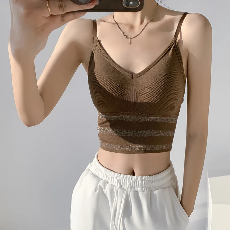 Повседневный укороченный топ BOBOKATEER с V-образным вырезом модная майка женские