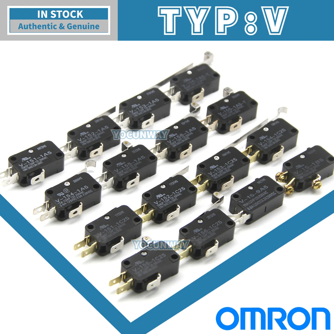 Новый оригинальный большой Микровыключатель OMRON, оригинальный, в японском стиле, строчка 1B5, 1A6, 1B5, 1C25, 9A5, 105, 1B6, 151, 152, 153, 154, 155, 103-1A4-T