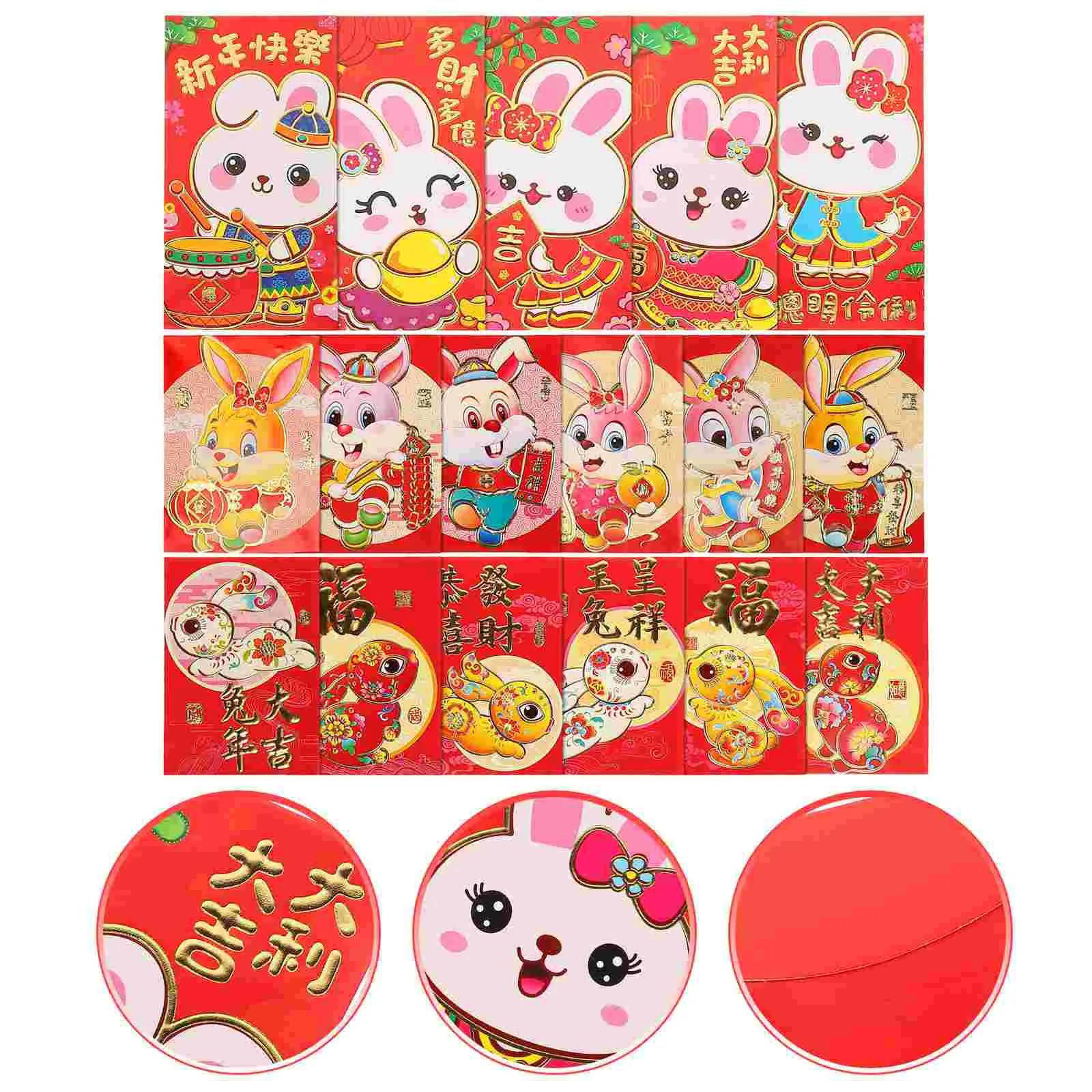 

Red Envelopes Year Rabbit New Money Packet Chinese Theenvelope Traditional Packets Pockets Lunar China Lucky Bunny Festival