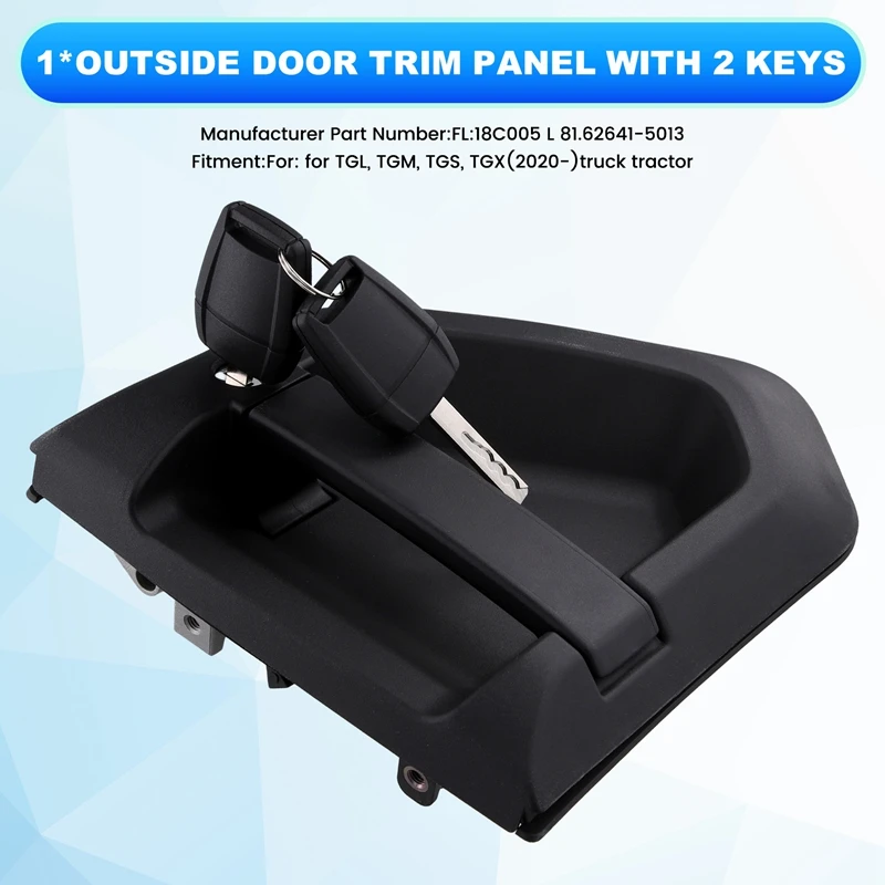 Панель внешней дверной ручки с 2 ключами для MAN TGL TGM TGS TGX 2020- Дверная панель