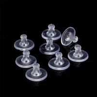 10100pcs rubber earring back plug cap clear soft silicone antiallergic safety stud earrings stopper earplugs
