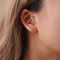 1pc swirl clip on earring non piercing for women without piercing cartilage earrings snails ear cuff unisex fine jewerly gifts