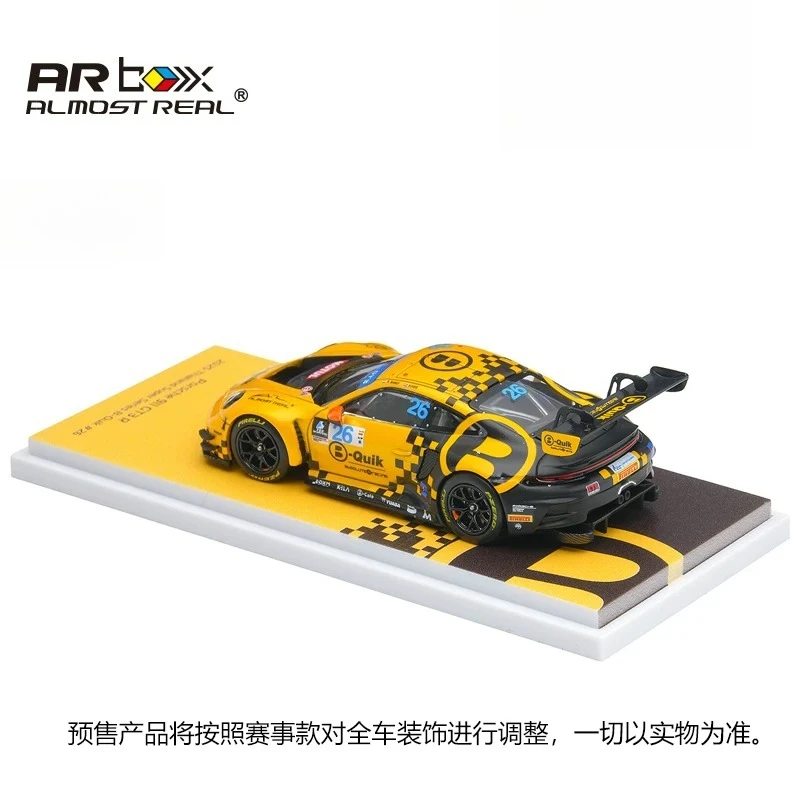 Фото Новая модель автомобиля New Almost Real AR Box 1:64 Porsche 911 GT3 R из сплава, серия Thailand Super Series 2025 # 26 коллекционных моделей автомобилей B-Quik Absolute Racing из литого металла №5