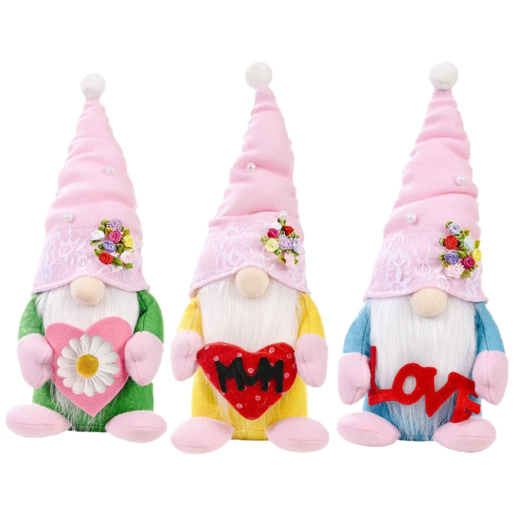 

3pcs Mother's Day Gnome Home Decorative Gnome Decor Plush Gnome Mother's Day Gift