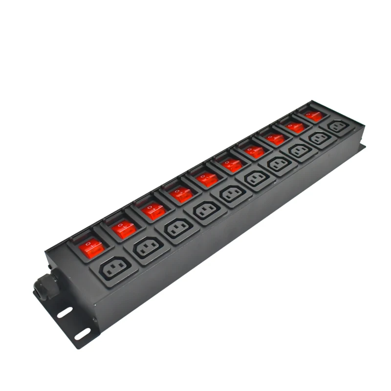 8 Way C13 розетка PDU 4000 Вт высокомощный выходной удлинитель для сетевого шкафа