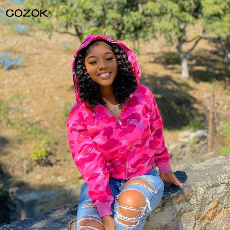 

Camouflage Classic Sweater Thin Zipper Hoodie Couple Sweater Zip Hoodie Women Jacket Coat 2021 New 3D printing hooded fleece