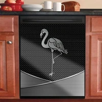 flamingo dishwasher cover magnetic dishwasher flamingo dishwasher sticker kitchen decor home decor flamingo gifts lng07220