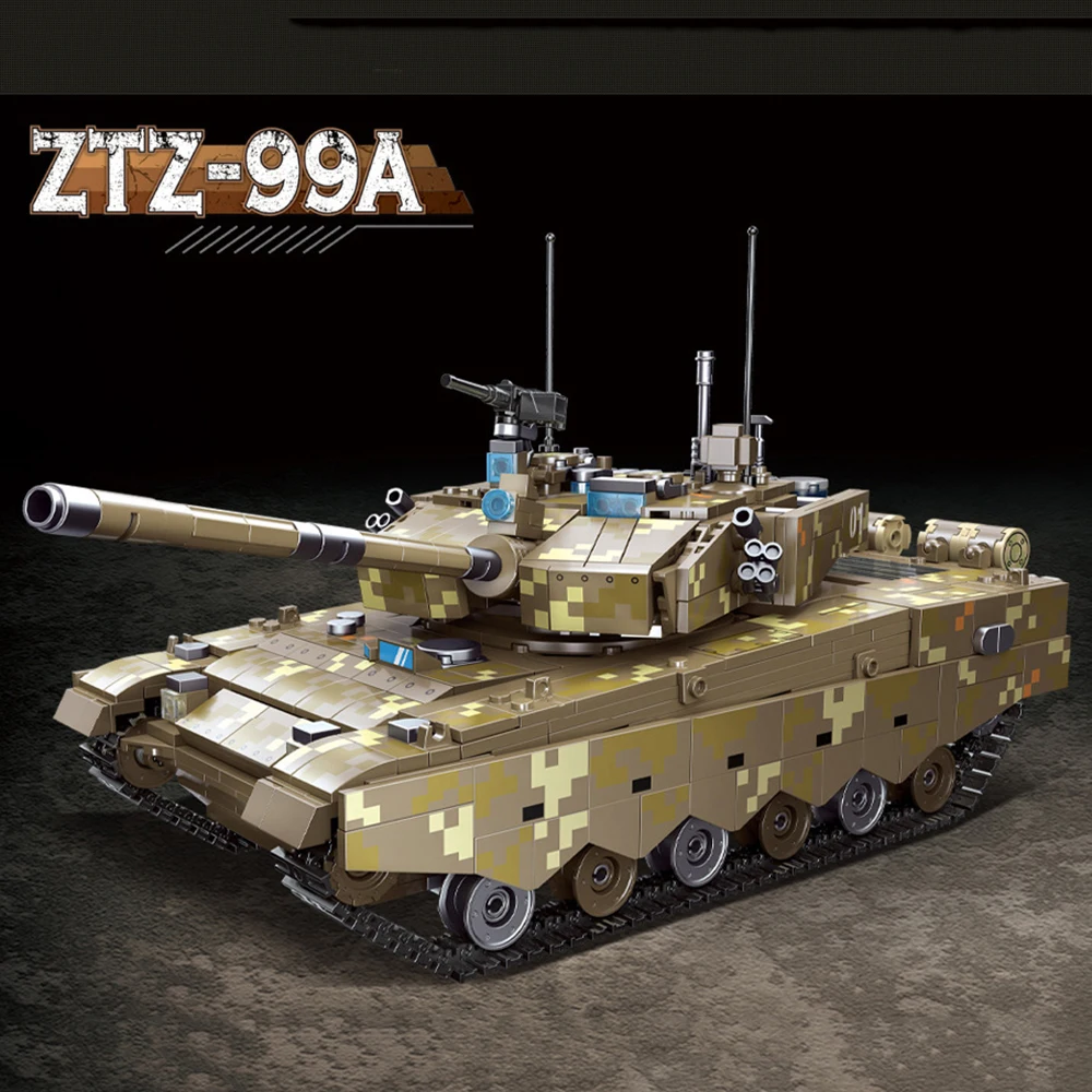 Фото Китайский танк ZTZ-99A: Робот-конструктор Batisbricks, современная военная модель для сборки, игрушки, фигурки, транспортные средства, кирпичики №2