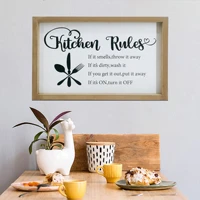 wall decor home fun decor wood frame sign farmhouse hanging framed wood sign kitchen dining room background