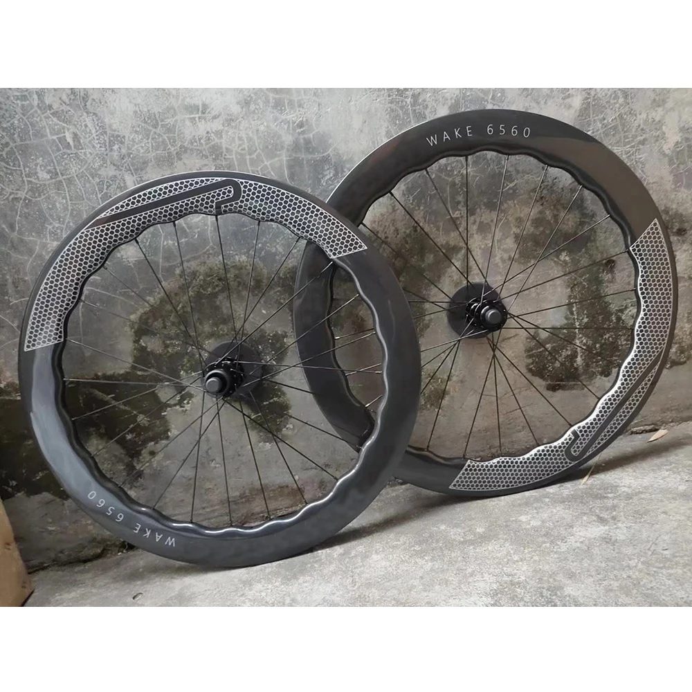 6560 Carbon Road Bike Wheelset 700C Disc Brake Clincher Tubu