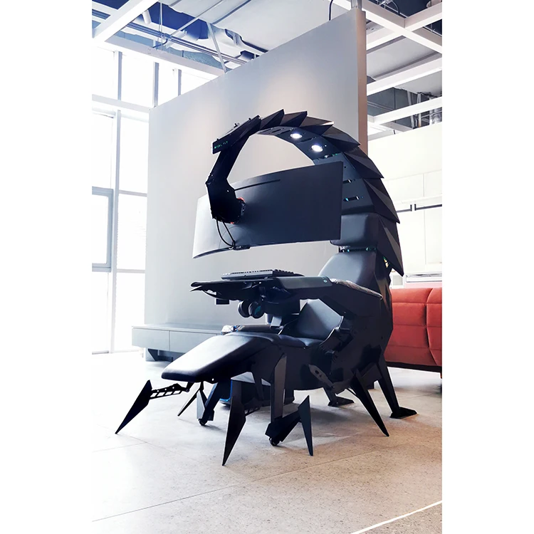 Фото Игровое кресло Cluvens Scorpion: лучшая цена, эргономичная поддержка, для 1-3 мониторов, тип Iw-sk, регулируемое, высококлассное, высокотехнологичное №4