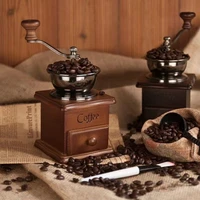 retro coffee bean grinder coffee mill wooden metal designmini manual coffee grinder handmade