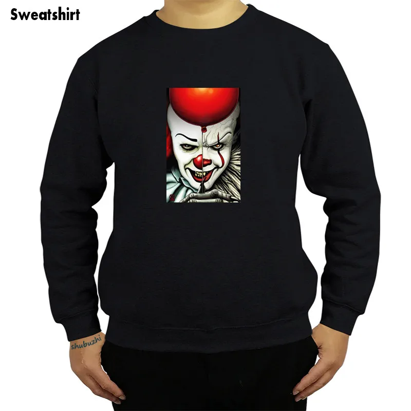 

Pennywise Premium black regular fit horror men sweatshirt by William Anderson Cartoon mens hoody New shubuzhi sbz4509