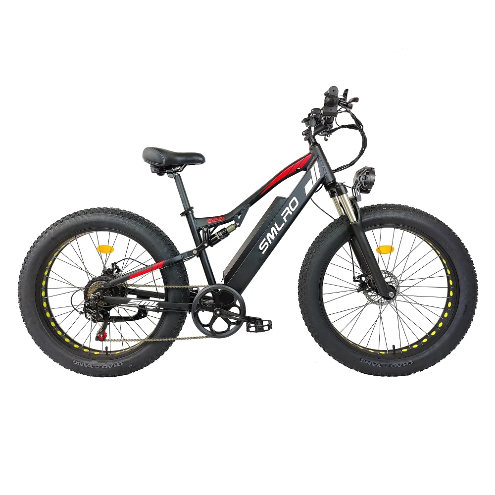 Беспошлинный SMLRO V-06 26-дюймовый электрический велосипед с толстыми шинами 48 в 1000