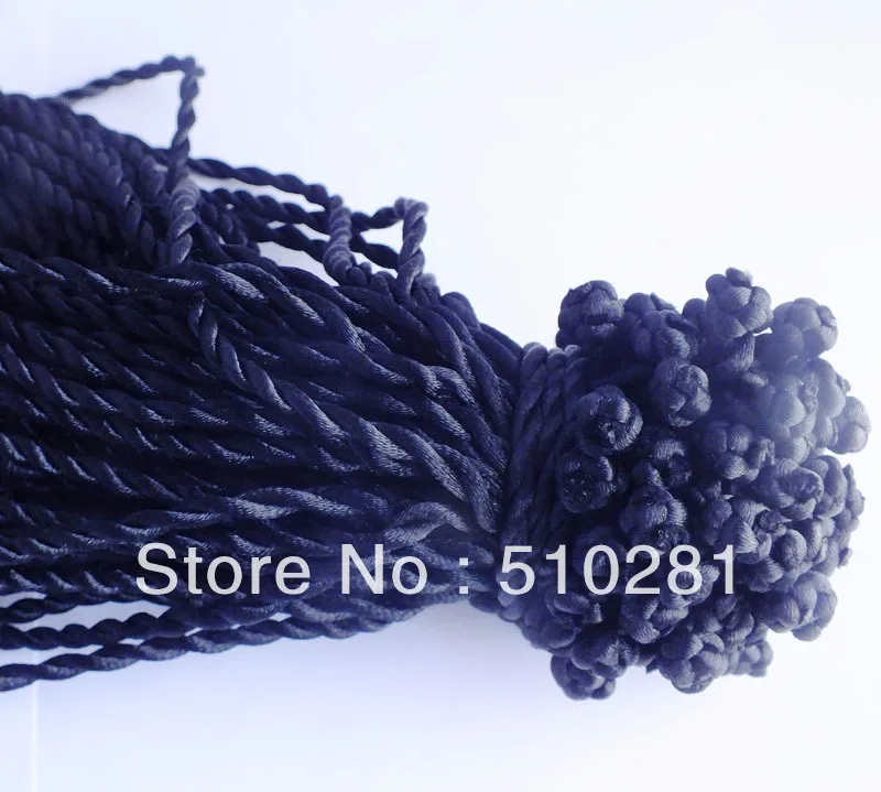 

300pcs/lot 2.5m black silk thread 48cm/20 '' silk cord necklace multicolor cord necklace