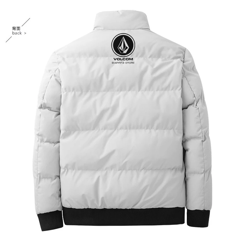 Осенне-зимняя VOLCOM модная мужская куртка на молнии с воротником-стойкой и принтом