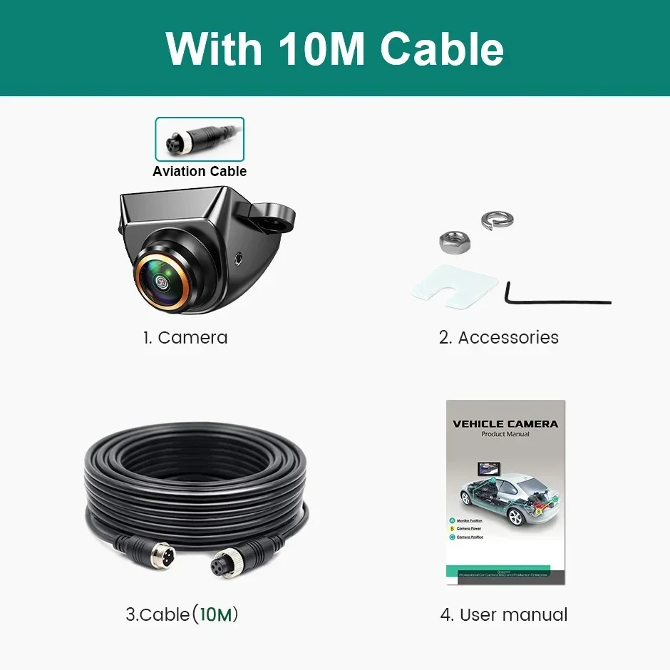 

Ownice AHD1080P 4-контактный 170 ° Объектив «рыбий глаз» HD 360° ° Автомобильная камера заднего вида ночного видения, резервное копирование автомобиля