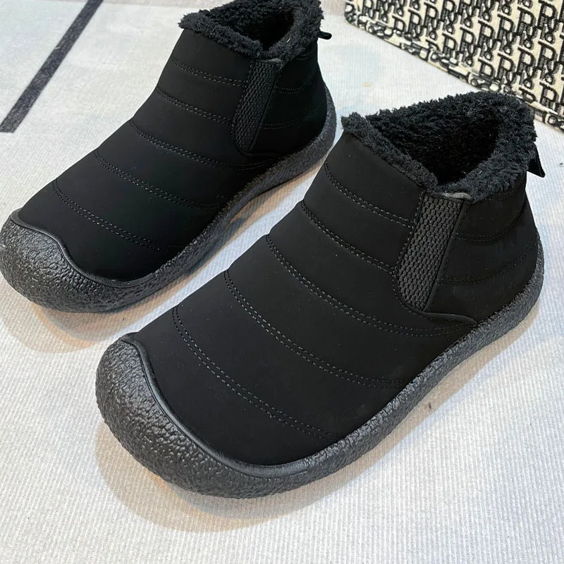 

Зимние ботинки челси, повседневная обувь, зима 2022, женские новые брендовые меховые короткие плюшевые теплые ботильоны, женская обувь на пло...