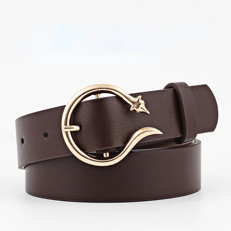 

Leather Belt for Women Black PU Waist Belts Metal Pin Buckle Luxury Brand Cinturon Mujer Strass Inlaid Jeans Ceinture Strap