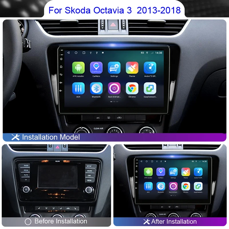 Roadwise Андроид Автомобильное радио Мультимедиа Carplay для Skoda Octavia 3 A7 2013 2015 2016 2017 2018 4G DSP GPS DVD IPS 2 Din Авторадио