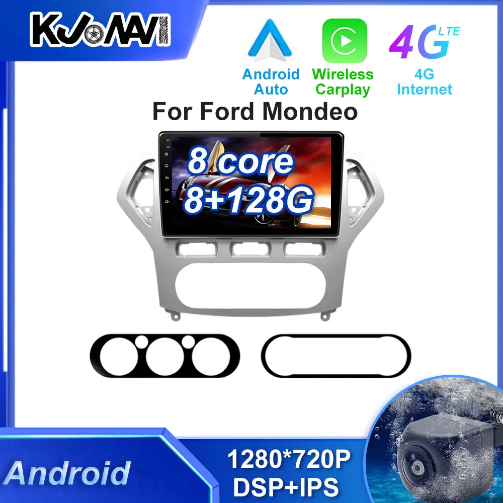 

Carplay Android 12 Car Radio Multimedia Stereo Player WiFi GPS Navigation For Ford Mondeo 2007-2010